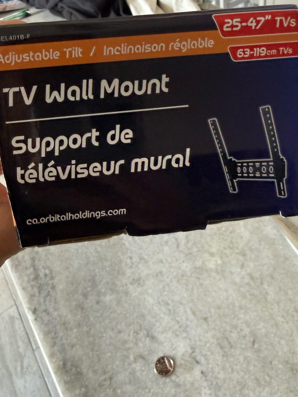 Orbital Adjustable Tilt TV Wall Mount (Model RNEL4018-F) never used in box. - Picture 8 of 11